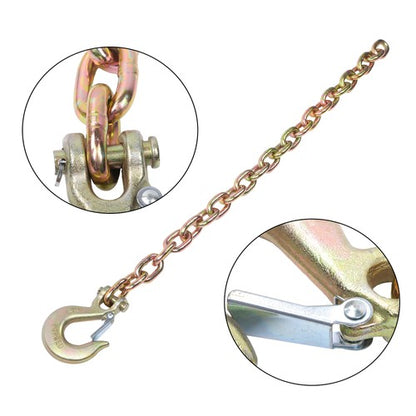 Solid Spare 3/8"×35" 2 Pcs G70 26400Lbs Trailer Safety Chain With Clevis Slip Hook
