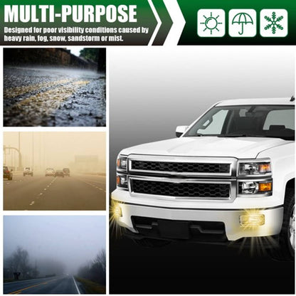 Solid Spare Fit For 2013 2014 2015 Chevrolet Silverado Clear Fog Lights W/Bulb Left+Right