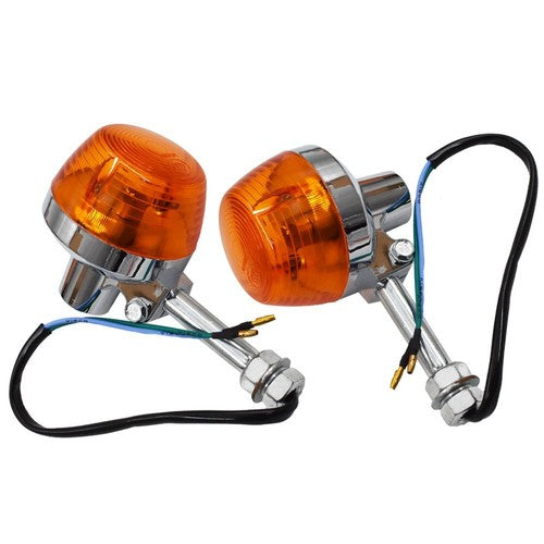 Solid Spare For Honda CT70 CT90 XL100 CB350 CM400 CB450 CB750 Turn Signal Light 8mm 12V Pair