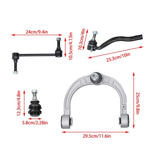 Solid Spare 8Pcs Front Control Arms Kit For Mercedes ML450 GL350 ML500 ML550 GL550 2008-2011