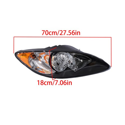 Solid Spare International ProStar Black Housing Projector Headlights Pairs For 2008-2016