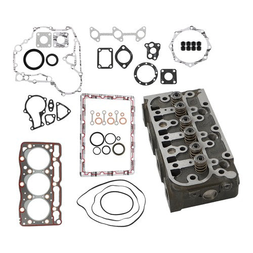 Solid Spare New Complete Cylinder Head W/ Valves & Full Gasket Kit For Kubota D905 Engine