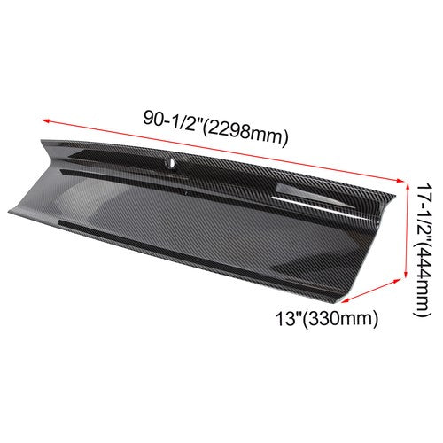 Solid Spare CARBON FIBER LOOK TRUNK PANEL DECKLID REAR TRIM COVER FOR 2015-2023 MUSTANG GT