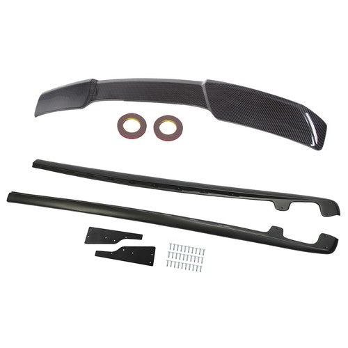 Solid Spare For 2005-2013 Corvette C6 Base ZR1 Style Side Skirts & Rear Trunk Wing Spoiler