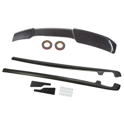 Solid Spare For 2005-2013 Corvette C6 Base ZR1 Style Side Skirts & Rear Trunk Wing Spoiler