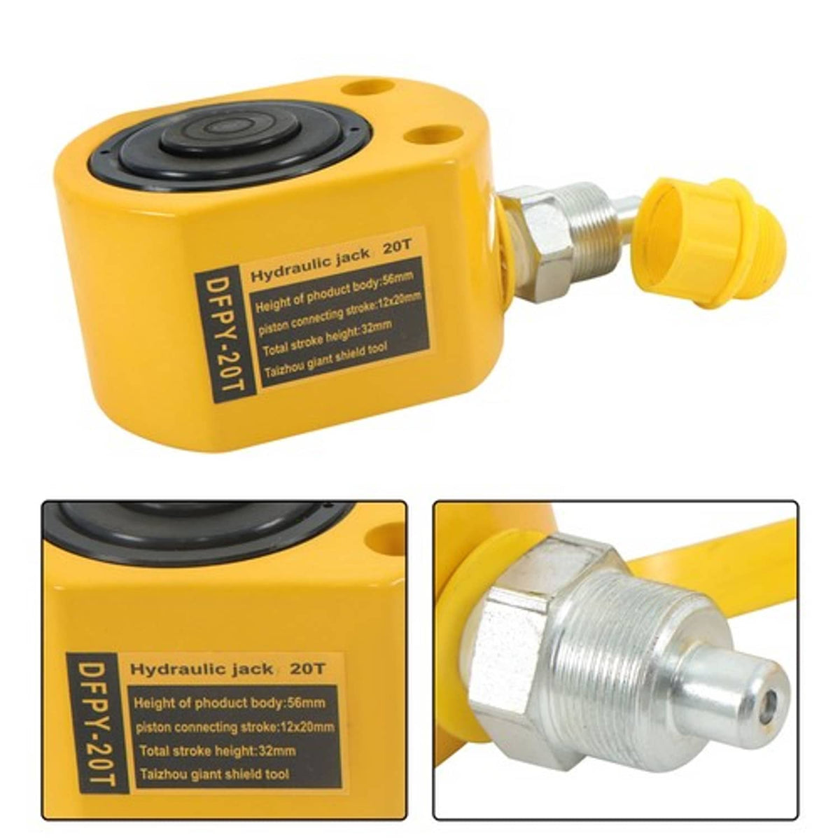 Solid Spare Multi-stage Low Height Cylinder 20Ton Hydraulic Ram Jack 1 Inch Stroke Lifting ?