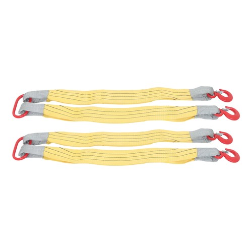 Solid Spare 2 Pack 3.3 FT Lifting Slings Straps - 4410 LBS Yellow Two Leg Rigging Straps