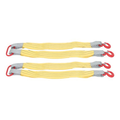 Solid Spare 2 Pack 3.3 FT Lifting Slings Straps - 4410 LBS Yellow Two Leg Rigging Straps