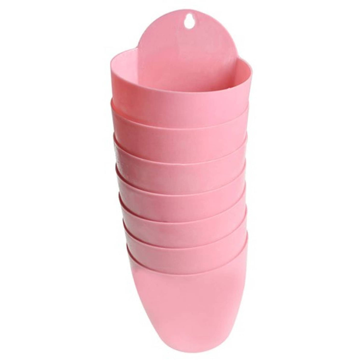 Solid Spare Pink Self-Watering Plant Flower Pot Wall Hanging Plastic Planter Garden 7 Pack