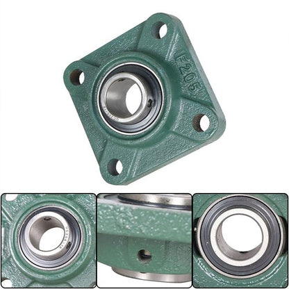 Solid Spare 2 PCS Solid Base Pillow Block Flange Mounted Bearing 1" Bore 4 Bolt UCF205-16