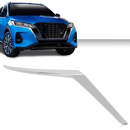 Solid Spare For 2021-2024 Nissan Kicks S SV Right Front Bumper Side Chrome Molding Trim RH