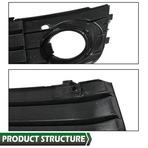 Solid Spare Fit For 09-11 Audi A4 B8 A4L Front Bumper Fog Light Grille Grill Cover Pair