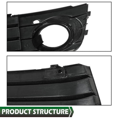 Solid Spare Fit For 09-11 Audi A4 B8 A4L Front Bumper Fog Light Grille Grill Cover Pair