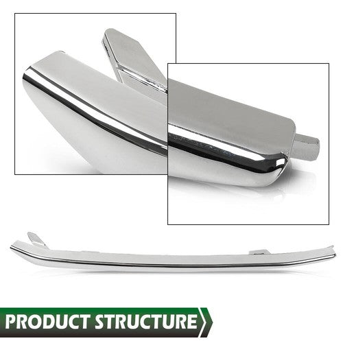 Solid Spare Fit For 2015-2020 Chevrolet Tahoe Suburban Front Bumper Trim Molding Left+Right