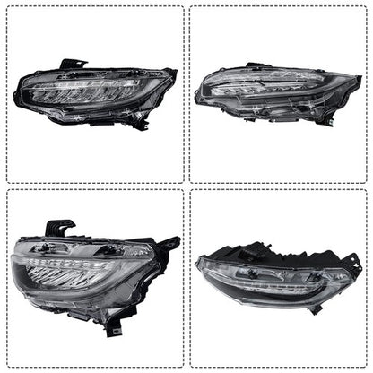 Solid Spare For Honda Civic 2016-2019 LED Headlight Headlamp Clear Housing Driver/Left Side