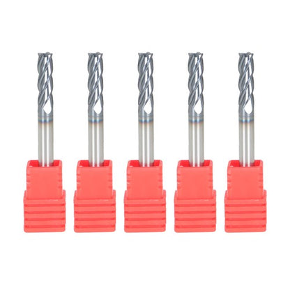 Solid Spare 5 Pcs 3/16" 4 Flute Regular Carbide End Mill 2" Overall Length 5/8" LOC
