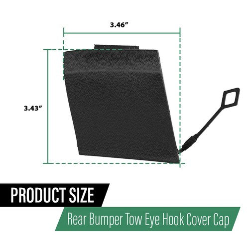 Solid Spare Fit For 16-21 Mercedes-Benz GLC300 Rear Bumper Tow Hook Eye Cover 2538850700