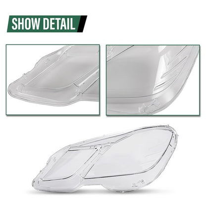 Solid Spare Fit For 2009-2013 Mercedes-Benz E Class W212 4-Door Headlight Replacement Lens