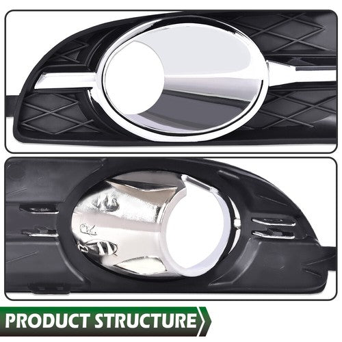 Solid Spare Fit For 2010-2013 Buick LaCrosse Bumper Fog Lights Driving Lamps w/ Bulbs+Bezel