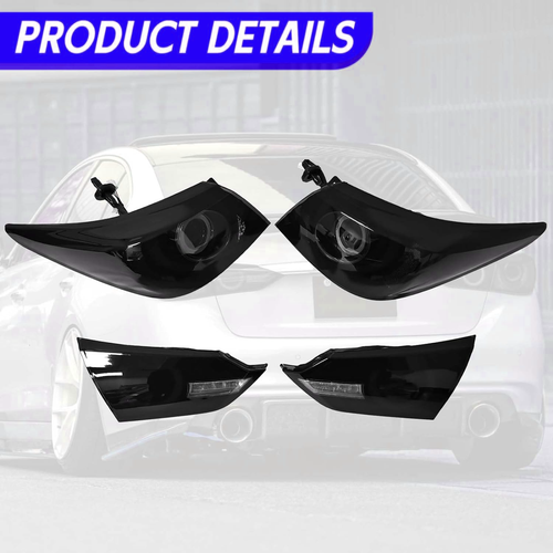 Fit 2018-2023 INFINITI Q50 Skyline V37 400R Style Smoke LED Tail Lights Lamps