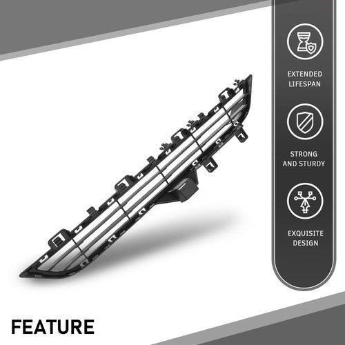 Solid Spare Bumper Grille Fit For 14-18 BMW X5 Black Plastic Front Center Upper BM1036182