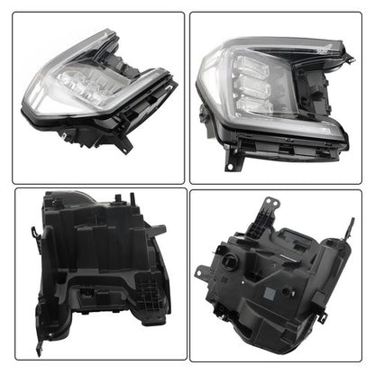 Solid Spare Headlight Pair Projector For 2021-2023 GMC Yukon(XL) Passenger+Driver Side Clear