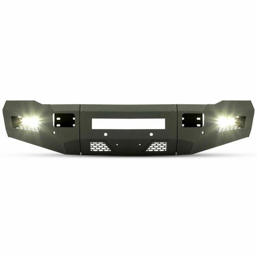 Solid Spare Front & Rear Bumper For Dodge Ram 2500 3500 2010-18 w/ LED lights Powder-Coated