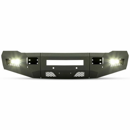 Solid Spare Front & Rear Bumper For Dodge Ram 2500 3500 2010-18 w/ LED lights Powder-Coated