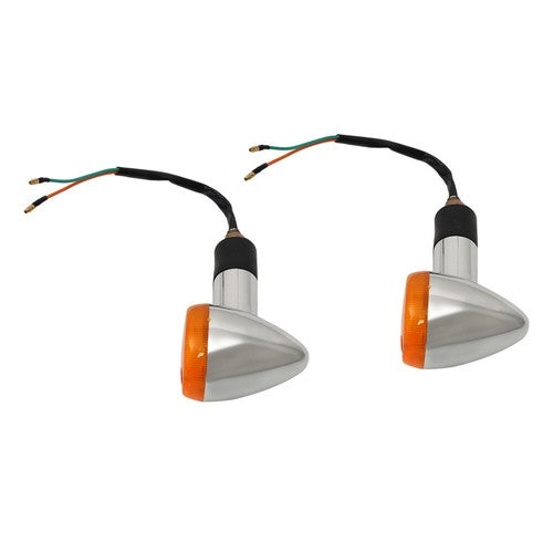 Solid Spare 2× Motorcycle Turn Signal Blinker Indicator for Honda Suzuki Yamaha Chrome