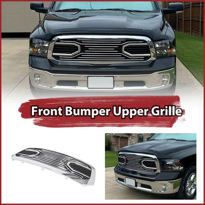 Solid Spare For 2013-2018 Dodge Ram 1500 Front Bumper Grille Chrome Grill Big Horn Style
