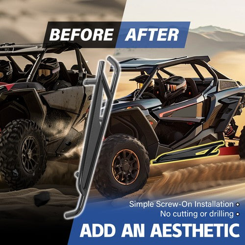 Solid Spare Rock Sliders Tree Kicker Side Nerf Bar For Can Am Maverick X3 2017-2025 2-Seater