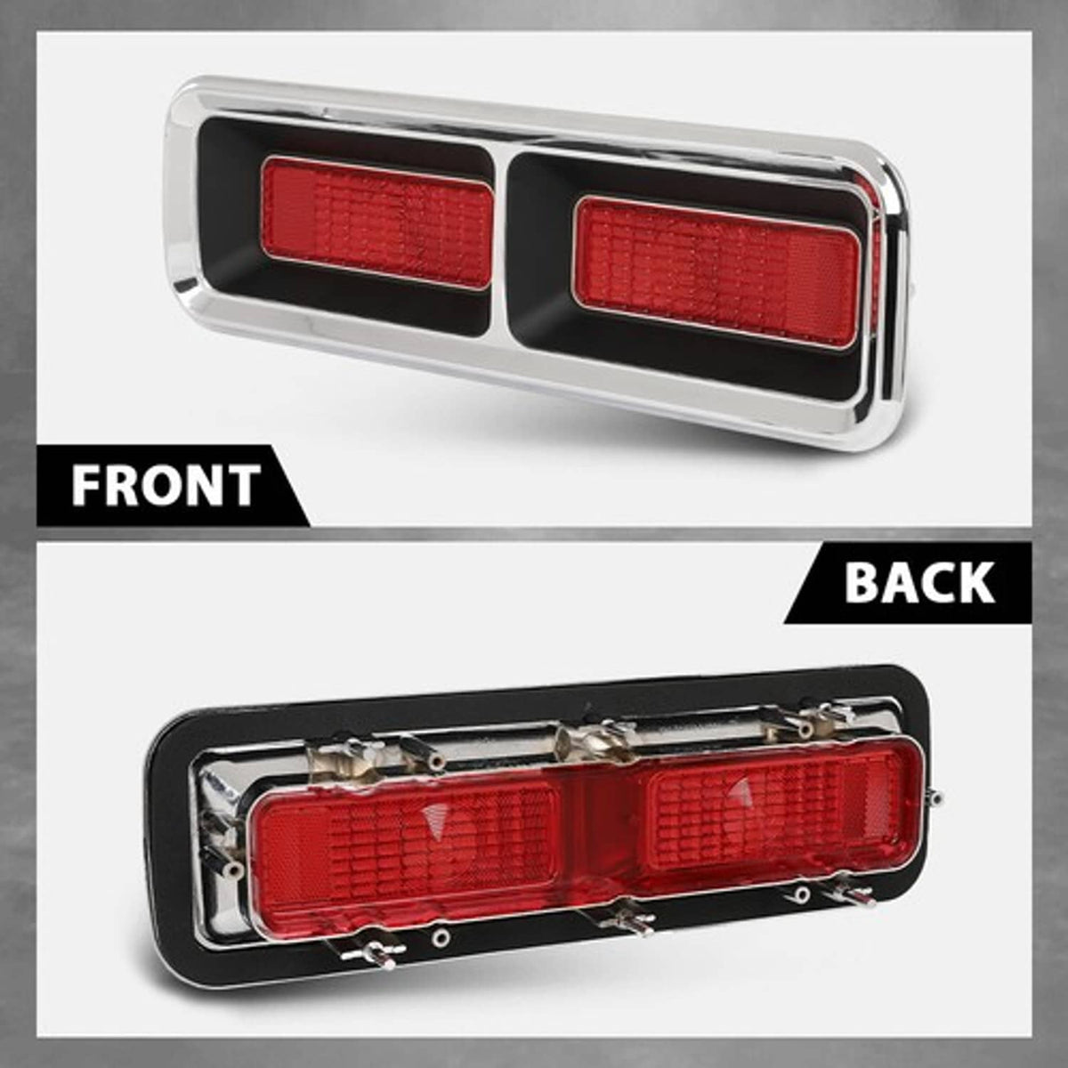Solid Spare Tail Light Lens+Bezel+Gasket Fit For 1968 Chevrolet Camaro Left+Right Side
