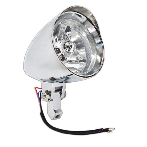 Solid Spare 12V Motorcycle Chrome Visor Headlight Lamp For Bobber Chopper Dyna