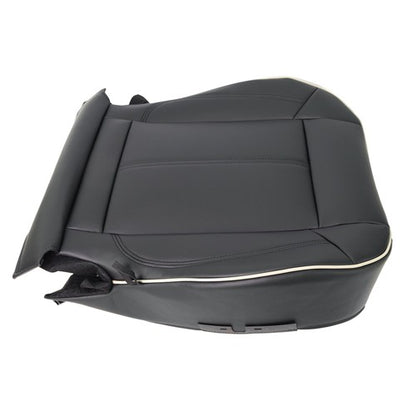 Solid Spare NEW Black Leather For Hummer H3 2006-2010 Driver&passenger Bottom Seat Cover
