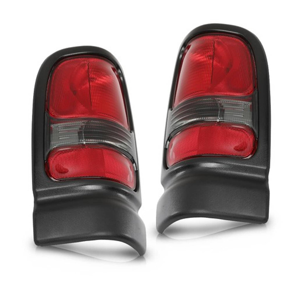 Solid Spare Fit For 1994-2002 Dodge Ram 1500 2500 3500 Red Smoke Tail Lights Brake Lamps