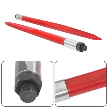 Solid Spare For Tractors Loaders 2pcs Hay Bale Spear 39" 3000 lbs Capacity Spike Fork