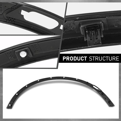 Solid Spare Front Left Side Fender Flare Wheel Molding Trim Fit For 2017-2024 Cadillac XT5