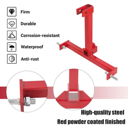 Solid Spare 3 Point 2" Receiver Trailer Tow Hitch Category 1 Tractor Drawbar Attachment