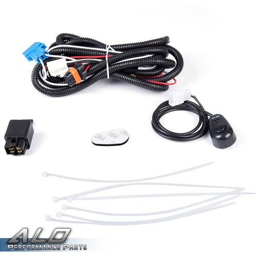 Solid Spare Fit For 03-06 GMC Sierra 1500 2500 3500 Clear Lens Fog Lights+Wiring+Switch Kit