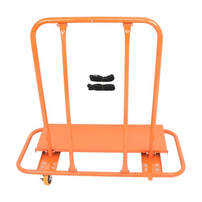 Solid Spare Heavy Duty Drywall Sheet Cart with Safety Belts, 3000 LBS Steel Panel Dolly