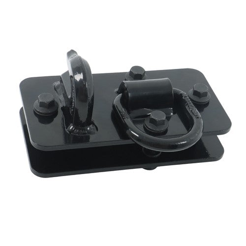 Solid Spare 2 Pack Tractor Bucket Hooks with Tie down Ring, Grade 70 Forged Steel Black