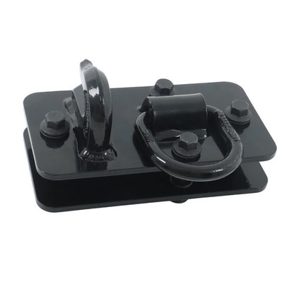 Solid Spare 2 Pack Tractor Bucket Hooks with Tie down Ring, Grade 70 Forged Steel Black