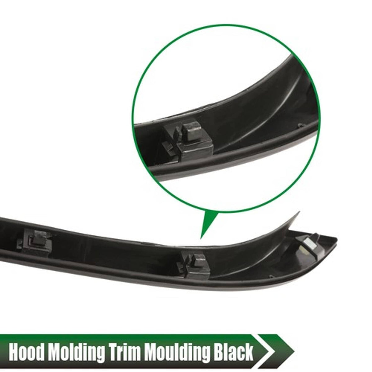 Solid Spare Fit For 2007-2015 Mini Cooper R55 R56 R58 R59 Black Grille Hood Molding Trim