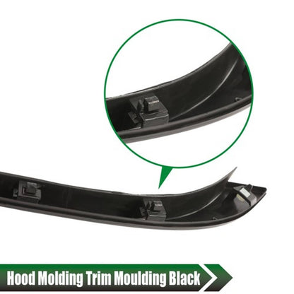 Solid Spare Fit For 2007-2015 Mini Cooper R55 R56 R58 R59 Black Grille Hood Molding Trim