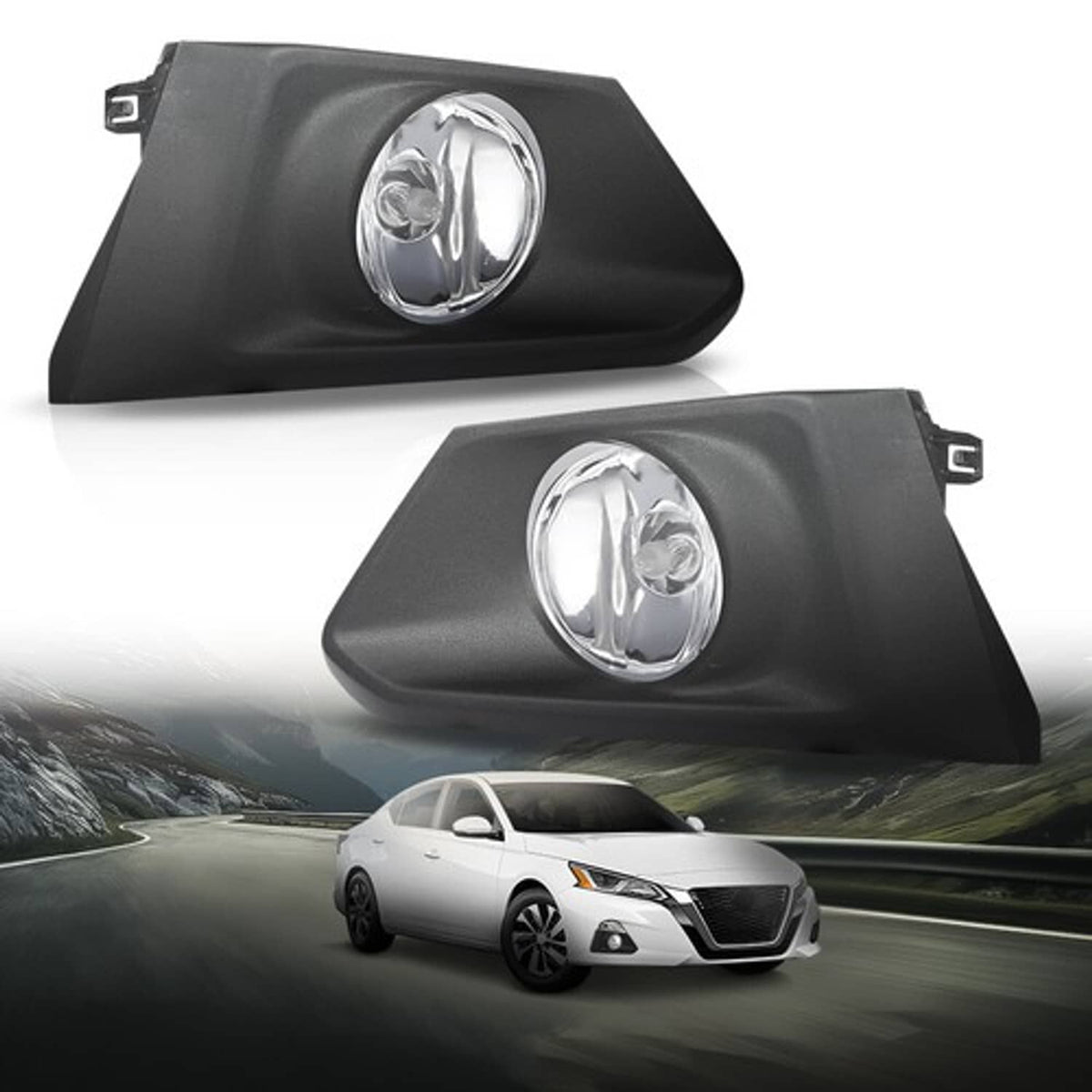 Solid Spare Fog Lights Driving Lamps w/ Wiring Fit For 2019-2022 Nissan Altima Left+Right