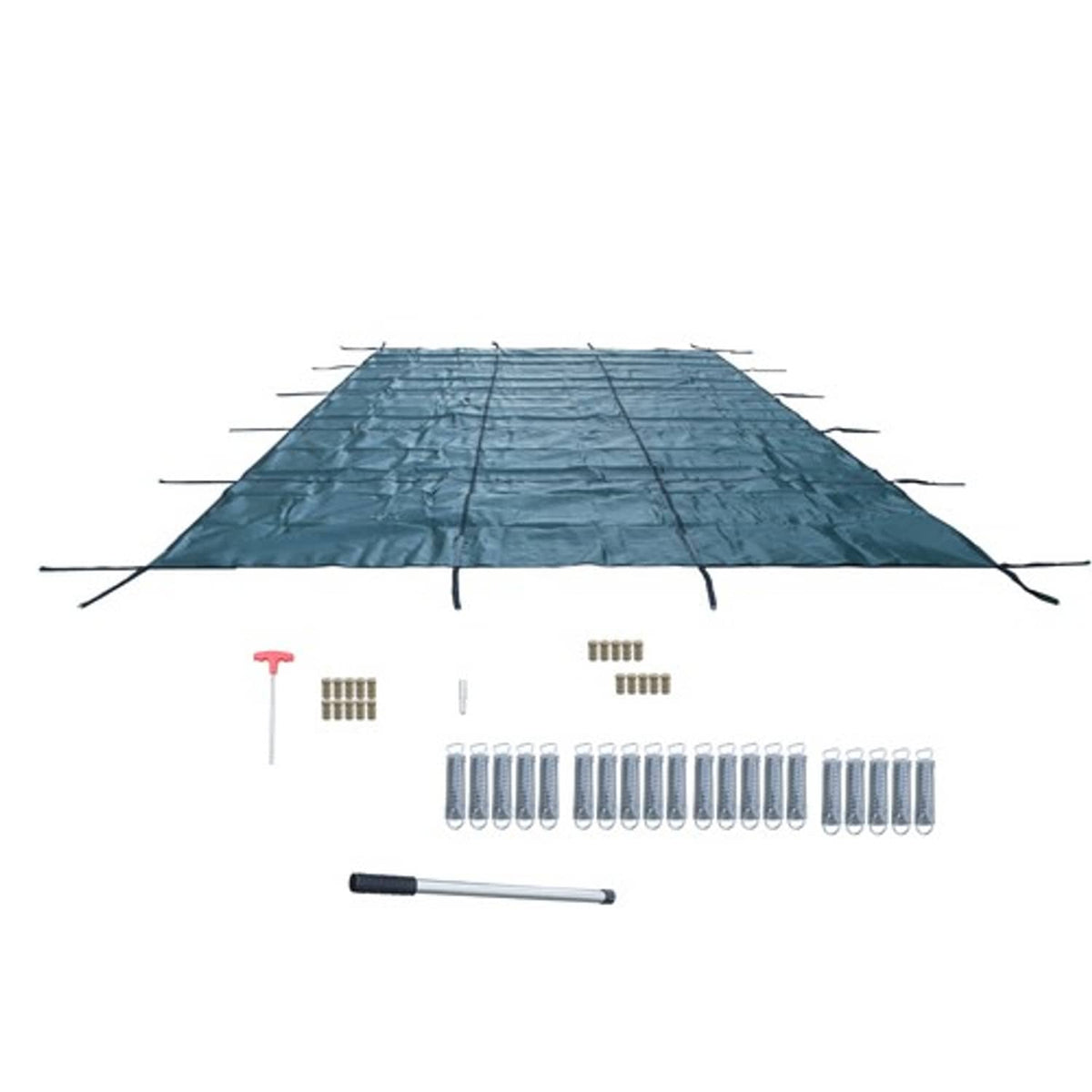 Solid Spare Rectangular Winter Pool Cover Inground Pool Safety Cover Green Fit 12x24ft Pools