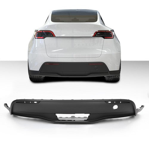 Solid Spare Fit For 2020-2024 Tesla Model Y Rear Bumper Lower Fascia Valance Cover Trim