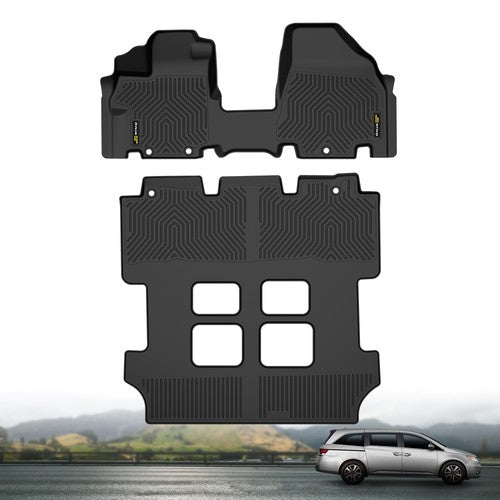 Solid Spare TPE Floor Mats Fit For 2011-2017 Honda Odyssey All Weather Protection Liners