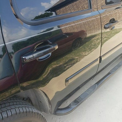 Solid Spare Front & Rear Set of 4 Door Handle Black For Chevy GMC Tahoe Yukon Sierra 2007-14