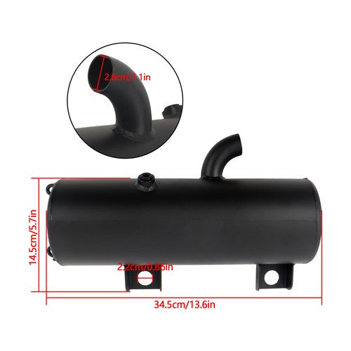 Solid Spare Exhaust Muffler Silencer W/Gaskets For Polaris Scrambler 500 4X4 2X4 2000-2012